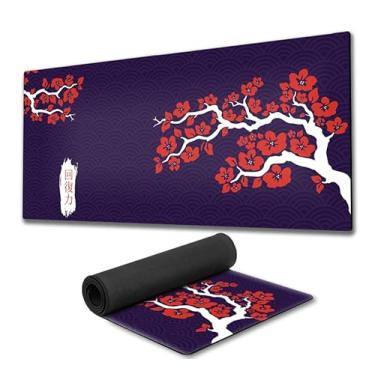 Imagem de Mouse Pad Gamer Sakura Árvore cerejeira Premium fundo de borracha 90x40cm 80x30cm 900x400 800x300 speed mousepad 90x40 80x30 (6, 90x40)