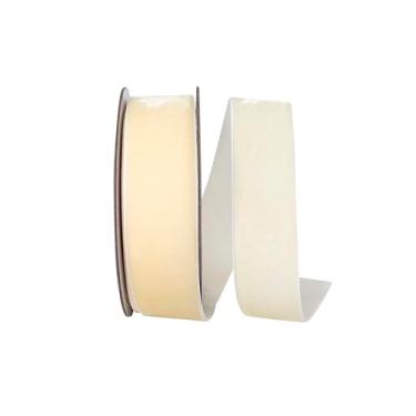 Imagem de Reliant Ribbon Fita de veludo com borda tecida, marfim