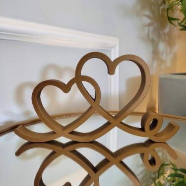 Imagem de Estatueta Coração Romance 26cm - Decoração Casal Quarto Sala - Toque 3