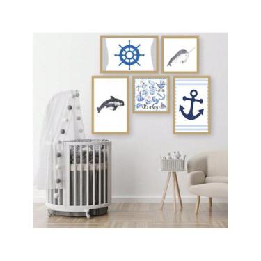 Imagem de Kit 5 Placas Quadros Decorativos Quarto Baby Infantil Menino Menina 70