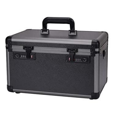 Imagem de Caixas de ferramentas caixa de ferramentas rígida de alumínio portátil caixa de ferramentas de armazenamento estojo de transporte organizador de equipamentos de câmara para PC peito com espuma