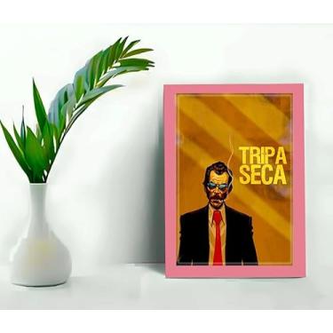 Imagem de Genérico, Quadro Decorativo Tripa Seca Madruga Sala Quarto + Vidro A4 Cor:Rosa