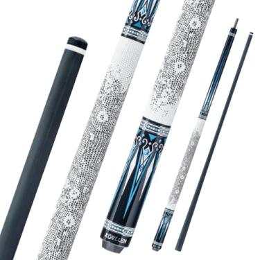 Imagem de KONLLEN Bastão de sinuca profissional de fibra de carbono 147.3 cm para adultos com tecnologia de carbono total de baixa deflexão para tacos de bilhar com ponta de 12,5 mm (fácil de controlar, Pro