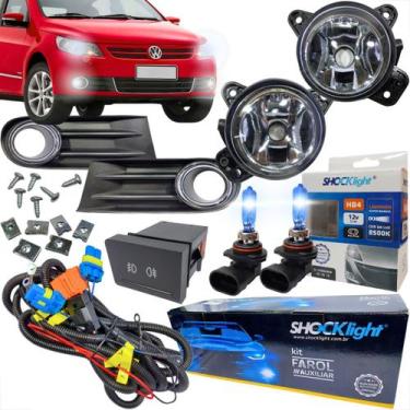 Imagem de Kit farol de milha volksvagen vw gol voyage saveiro geração 5 g5 + lâm