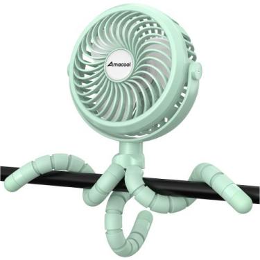 Imagem de Ventilador de carrinho de criança AMACOOL Flexible Tripod Clip On com 