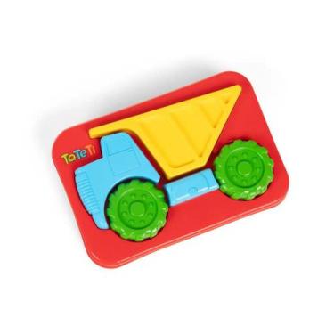 Imagem de Brinquedo Educativo Monta Rodadinhos Encaixar Tateti Colorido