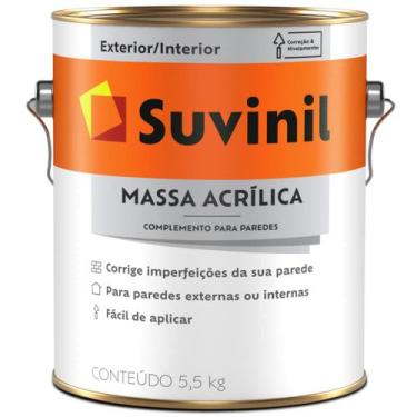 Imagem de Massa Acrílica 3,6 Litros Branca - 53446351 - SUVINIL