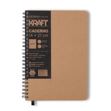 Imagem de Caderno Kraft Pontado, Cicero, 8836, Bege, 14x21 (Médio)