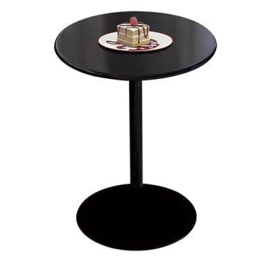 Imagem de Mesa de bar moderna, mesa alta redonda para café da manhã, cozinha, jantar, balcão, mesa de bar, mesa de coquetel, mesa de bistrô, moldura de metal, preta
