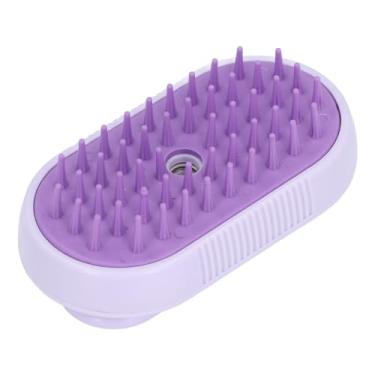 Imagem de Escova a de Animais de Estimação, Reduza Os Nós Remover Cabelos Flutuantes Dentes Pente Macio Spray Gato Pincel Ergonomic Alça para Gato para Cachorro (Roxo)