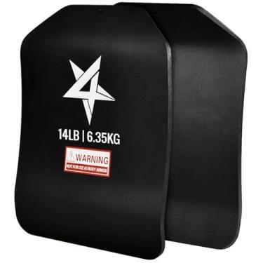 Imagem de Yes4All Placas para colete de peso 3D de 6,3 kg com design ergonômico curvo para suporte de placas, treino corporal, treinamento intensivo, rucking, e cardio