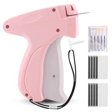 Imagem de Pistola de costura fina para roupas - Pistola de etiquetagem de agulha fina de 5 mm para varejo, etiquetagem e alfaiataria de tecido - Funciona com pinos de etiqueta finos e padrão - Aderência