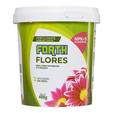 Imagem de Forth Flores, Adubo Floral, Floração, Fertilizante, Micronutrientes, NPK, Nutrição Balanceada, Balde, 400g