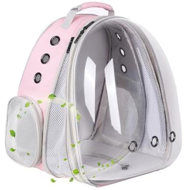 Imagem de Mochila expansível frontal para gatos, serve para até 9 kg, cápsula espacial para animais de estimação para gatos grandes e pequenos filhotes