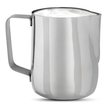 Imagem de OCS Parts Jarras de espuma de aço inoxidável polido | Copo de 940 ml | Jarros de grau comercial para vapor, espuma de leite ou creme para lates, cappuccinos e expressos