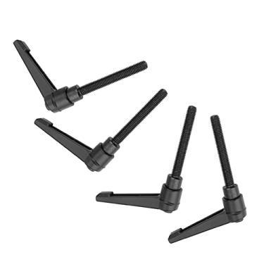 Imagem de Domary Botões de Máquina de Metal Alça de Fixação Ajustável M8 Pinça de Rosca Masculina Universal Liga de Zinco Preto 4pcs (Comprimento do parafuso 70 mm)