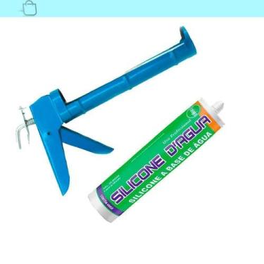 Imagem de Silicone Branco 450G Selante Acrílico Base Dágua E Aplicador Bege - SÓ