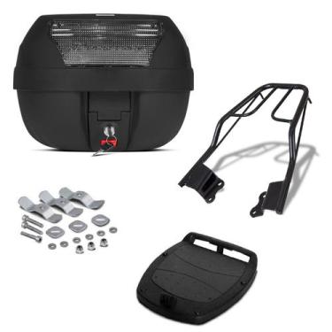 Imagem de Baú 28 Litros Pro Tork + Bagageiro Várias Motos , CRISTAL, FAZER 150 2