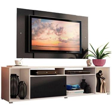 Imagem de Rack Cancun e Painel até 58" Branco/preto Madesa