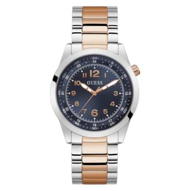 Imagem de Guess Max Collection Relógio masculino analógico com mostrador azul -GW0493G3