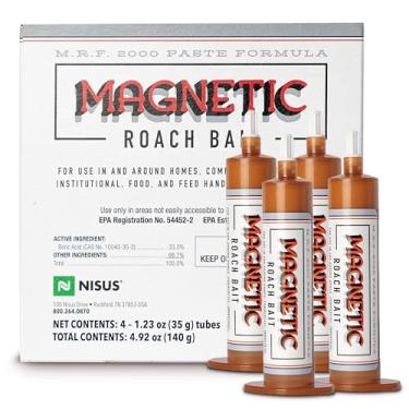 Imagem de Nisus Fórmula magnética de pasta de isca de barata, controle de baratas de ácido bórico, longa duração, ingredientes de grau alimentício, 140 gramas