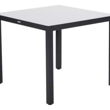 Imagem de Mesa Quadrada Jardim Varanda 75X90X90Cm Aluminio Vidro Preto - Nateria