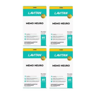 Imagem de Kit 4 Suplemento Lavitan Memo Neuro 60 Comprimidos - Cimed