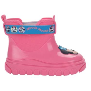 Imagem de Galocha Grendene Minnie Personagem Calce Fácil Infantil Rosa Azul