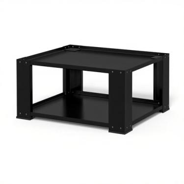 Imagem de Pedestal de lavanderia para lavadora e secadora – adequado para lavadora e secadora de 71 cm e 71 cm, aço resistente, capacidade de 317,5 kg, elevador universal de máquina de lavar 35,7 cm de altura,