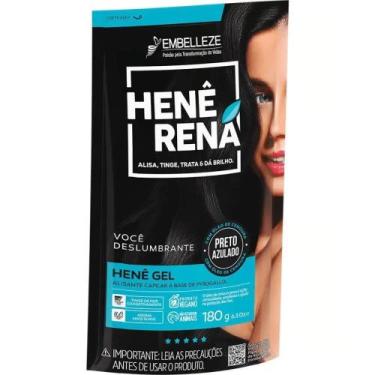 Imagem de Alisante em Creme Henê Rená Preto Azulado 180g - Rena Gel