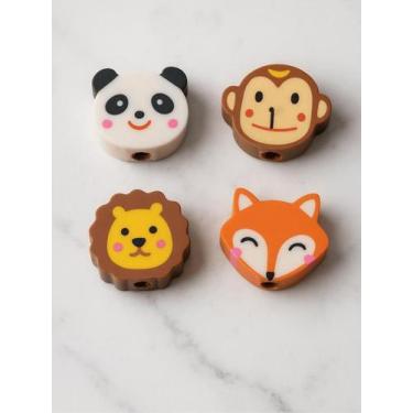 Imagem de Kit 4 Borrachas Decoradas Animais  Escola e Papelaria - YINSBRASIL, Co