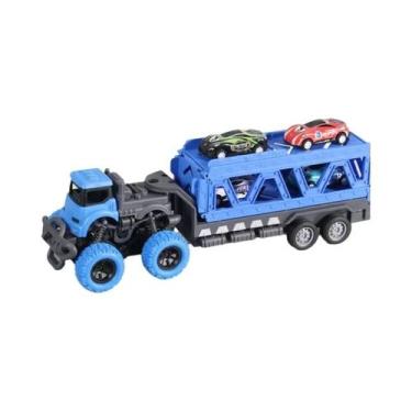 Imagem de Brinquedo De Caminhão Dobrável Grande Com Função De Lançamento De Vagõ