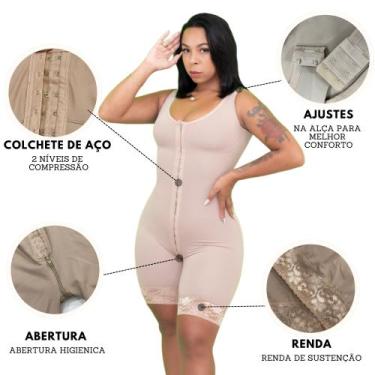 Imagem de Cinta Faixa Macacão Modelador Levanta Bumbum Pós Cirúrgico - Fanáticos