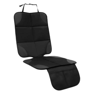 Imagem de DJAPWPX Protetor de assento de carro com bolso duplo de armazenamento de alta elasticidade antiderrapante almofada de segurança infantil conforto para pequenos viajantes