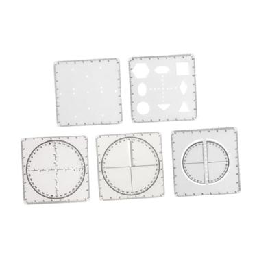 Imagem de Generic Régua geométrica multifuncional, régua de funções matemáticas, ferramenta de medição, modelos de medição para engenharia, construção e costura, para O 9º Ano