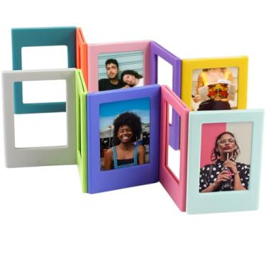 Imagem de Kit 12 Molduras Magnéticas 2x3 para Fotos Polaroid e Instax Mini – Porta Retrato Magnético Criativo para Geladeira, Escritório e Decoração de Ambientes – Reutilizável e Sem Cola