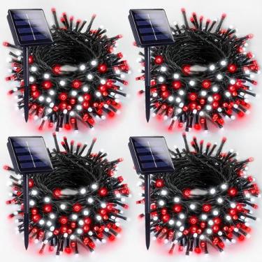 Imagem de Luzes solares de Natal EXF 400LED 132 pés, pacote com 4 unidades, verm