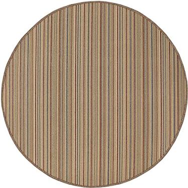 Imagem de Tapetes São Carlos - Tapete Tufting Aruba Linhas | Polipropileno Roselan® com Proteção Antiácaro | Estilo e Conforto p/Sala e Quarto | 0,7cm x 1,9m x 1,9m Redondo