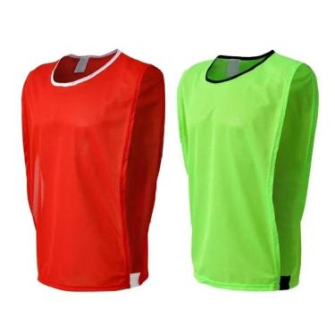 Imagem de 10 Coletes de Treino Divididos em Duas Cores (5 Vermelho + 5 Verde Claro)-Unissex