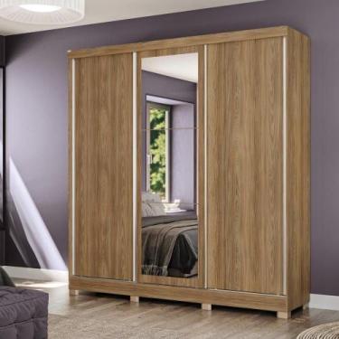 Imagem de Guarda-roupa Casal 3 Por Reve De Correr 3 Esp 2 Cabideiros - KAPPESBER