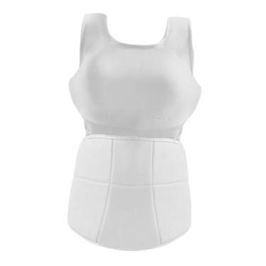 Imagem de Generic Protetor de peito para boxe feminino, proteção de peito para barriga de karatê, equipamento de proteção leve e multifuncional para aulas de prática, S