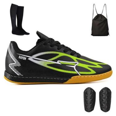 Imagem de Kit com Chuteira Futsal Indoor + Mochila + Meião e Caneleira - Light, 