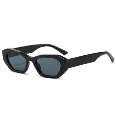 Imagem de Óculos de Sol Olho de Gato Feminino UV400 Masculino Punk Degradê para Esportes ao Ar Livre, Corrida e Ciclismo, Preto e Cinza