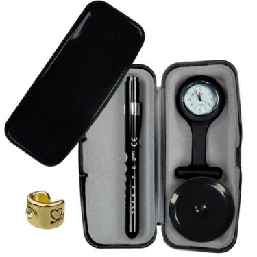 Imagem de Relogio Lapela Estojo Lanterna Fita Metrica Saude Enfermagem Medicina 