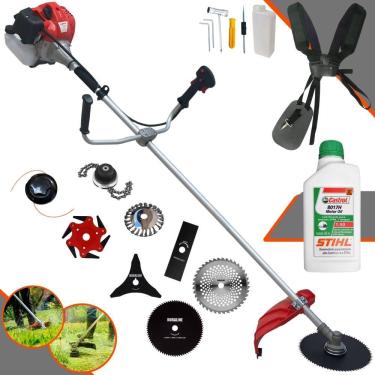 Imagem de Roçadeira Anmax Cg520p-tb 52cc 2,2hp 8 Em 1 + Óleo Stihl 2t