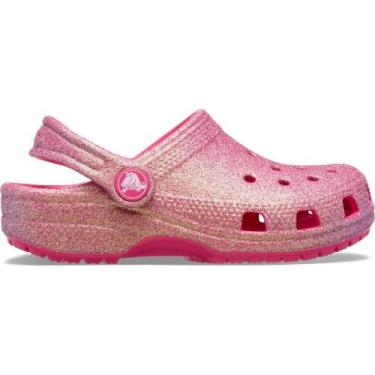 Imagem de Sandália crocs classic iridescent glitter clg t dragon fruit, 25, Drag