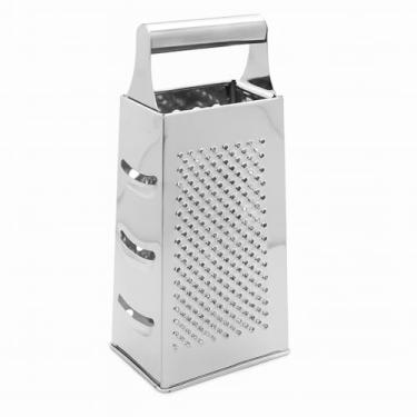 Imagem de Ralador de Inox 4 Faces 24,5cm Multiuso para Queijo Legumes Frutas e Verduras – Alta Durabilidade e Cortes Precisos