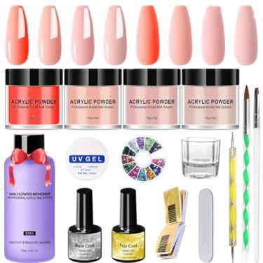 Imagem de Conjunto Completo de Kit Arte Unhas e Ferramentas Polimento - Solução Integrada para Básicas até Cola Esmalte Base Selante Pré-Cuidado Colorimento Deslocamento Diário Estilos Exquisitos Fácil Aplicar