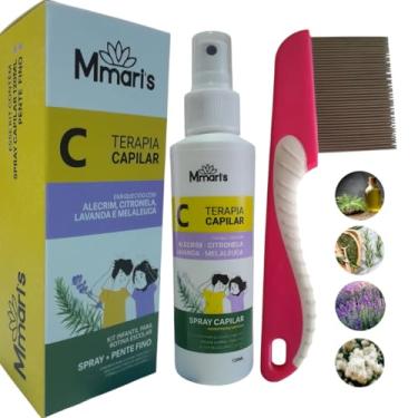 Imagem de Kit Spray Capilar Creme de Pentear Solta Lêndeas Condicionador M Mari'S Auxilia Removedor de Piolhos + Pente Fino de Ferro