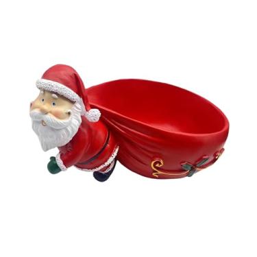 Imagem de Generic Estátua decorativa do Papai Noel, escultura natalina, com tigela organizadora, porta-chaves e recipiente para objetos diversos, ideal para o corredor, Style B
